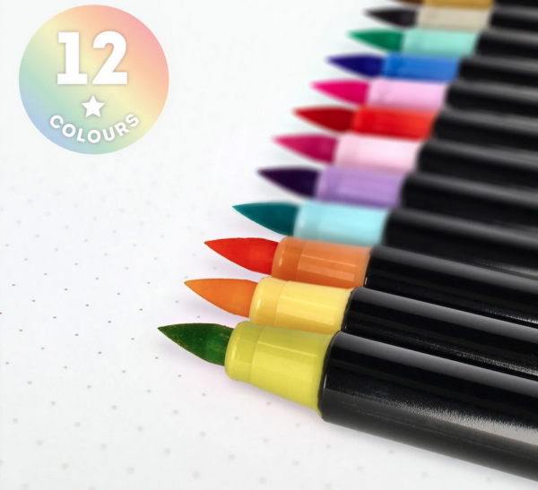 Legami - Set mit 12 Pinselstiften - Brush Markers - Pastell – Bild 3