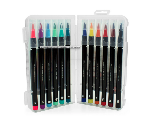 Legami - Set mit 12 Filzstiften mit Pinselspitze - Brush Markers – Bild 2