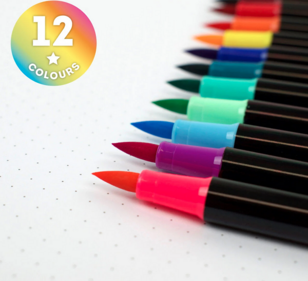 Legami - Set mit 12 Filzstiften mit Pinselspitze - Brush Markers – Bild 3