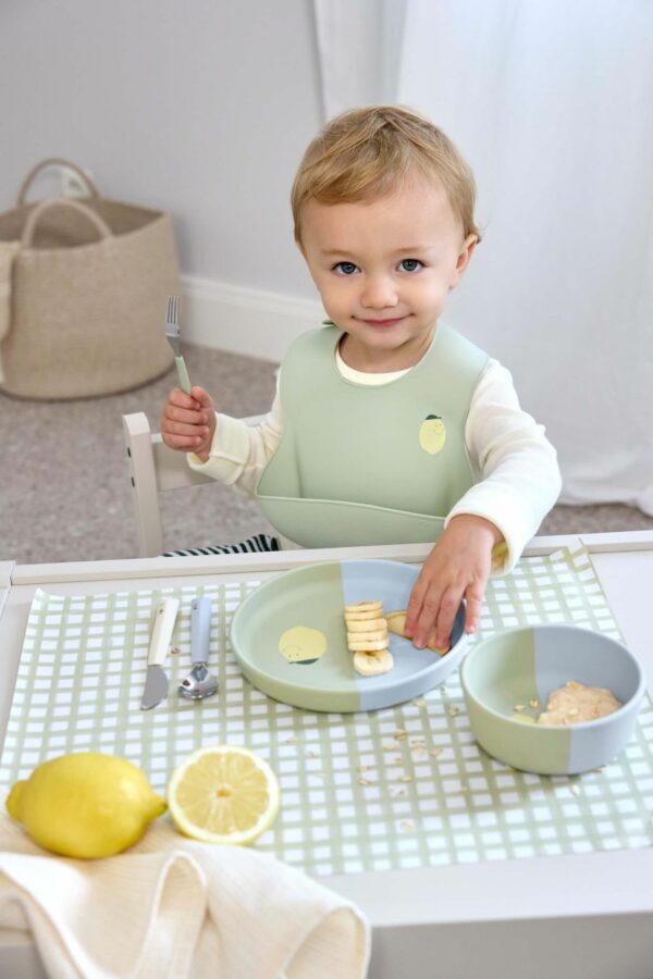 Lässig - Kinderteller Silikon - Happy Fruits, Zitrone – Bild 3