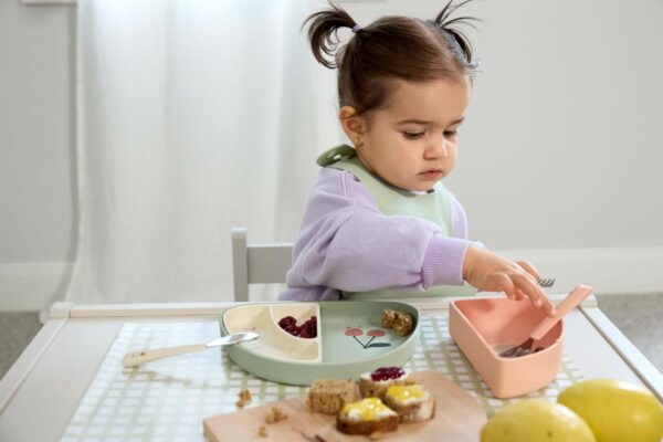 Lässig - Kinder Menüteller Silikon (3-teilig) - Happy Fruits, Kirsche – Bild 5