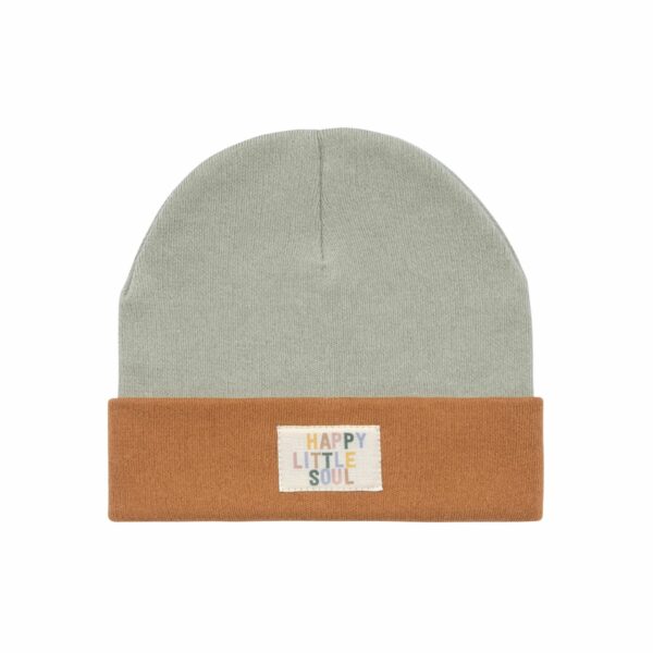 Lässig - Beanie Mütze Kinder - Bio Baumwolle, Little Gang, Khaki Braun