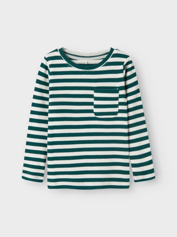 Name It- Langarmshirt - Stripes - Green