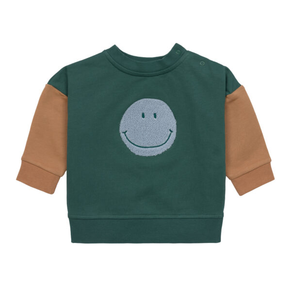 Lässig - Pullover - Bio Baumwolle, Little Gang, Smile Dunkelgrün