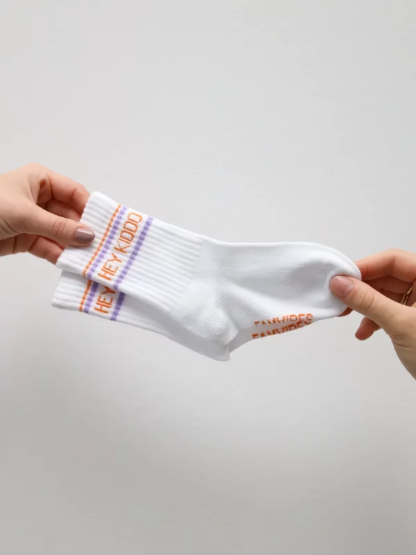 FAMVIBES - HEY KIDDO - Socken lavender | orange