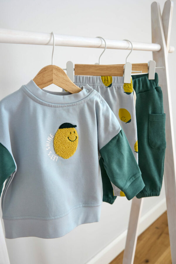 Lässig - Pullover - Bio Baumwolle, Little Gang, Zitrone Hellblau – Bild 4