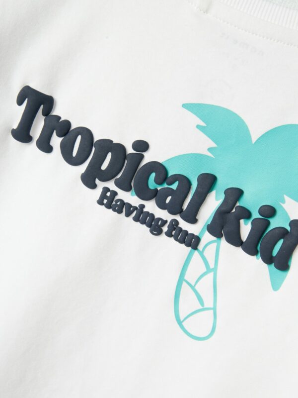 Name It - T-Shirt - Tropical - Weiß – Bild 3