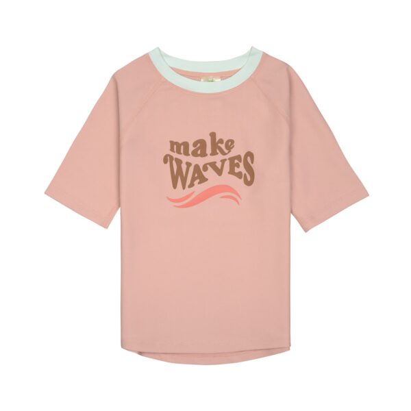 Lässig - UV Shirt Kinder Kurzarm - Wellen, Rosa