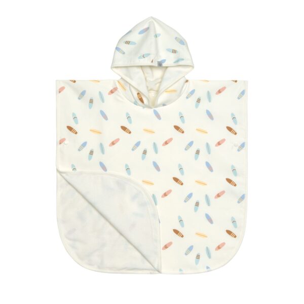 Lässig - UV Badeponcho Kinder - Surfbrett, Weiß