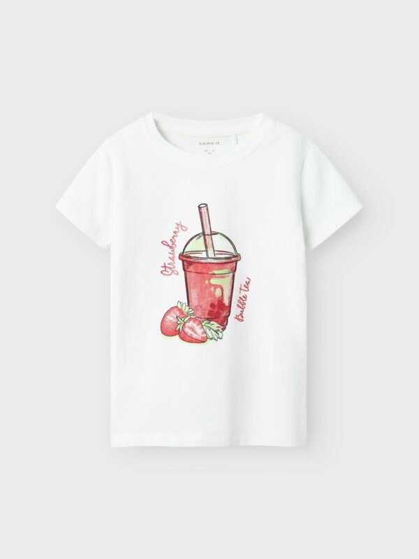 Name It - T-Shirt - White - Strawberry Shake