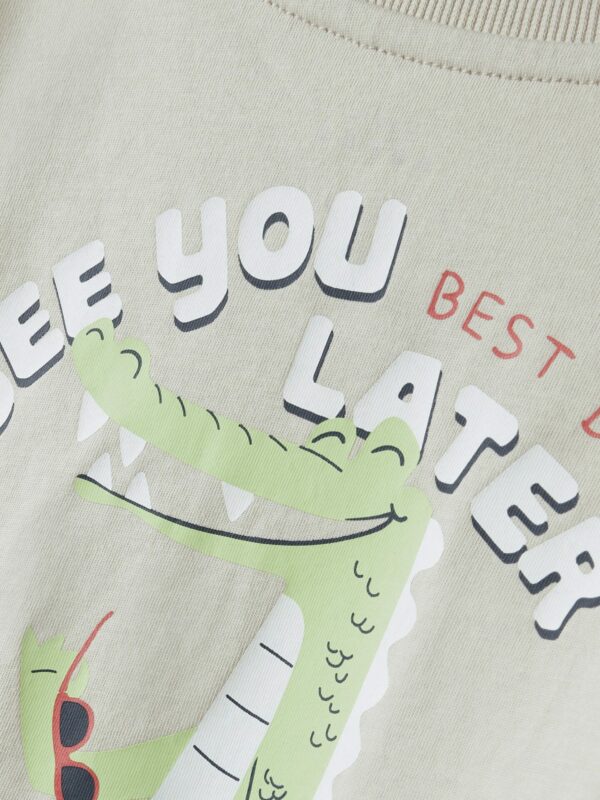 Name It - T-Shirt - Alligator - Beige – Bild 3