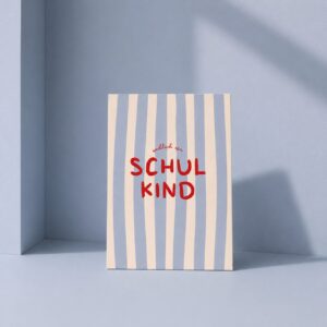 Papeterie - Postkarte - Endlich ein Schulkind, blau
