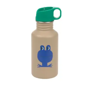 Lässig - Edelstahl Kinder Trinkflasche 500 ml - Happy Trails, Frosch