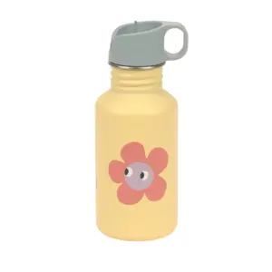 Lässig - Edelstahl Kinder Trinkflasche 500 ml - Happy Trails, Blume