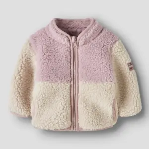 Name It - Teddy Jacke Mini - Color Block - Rose